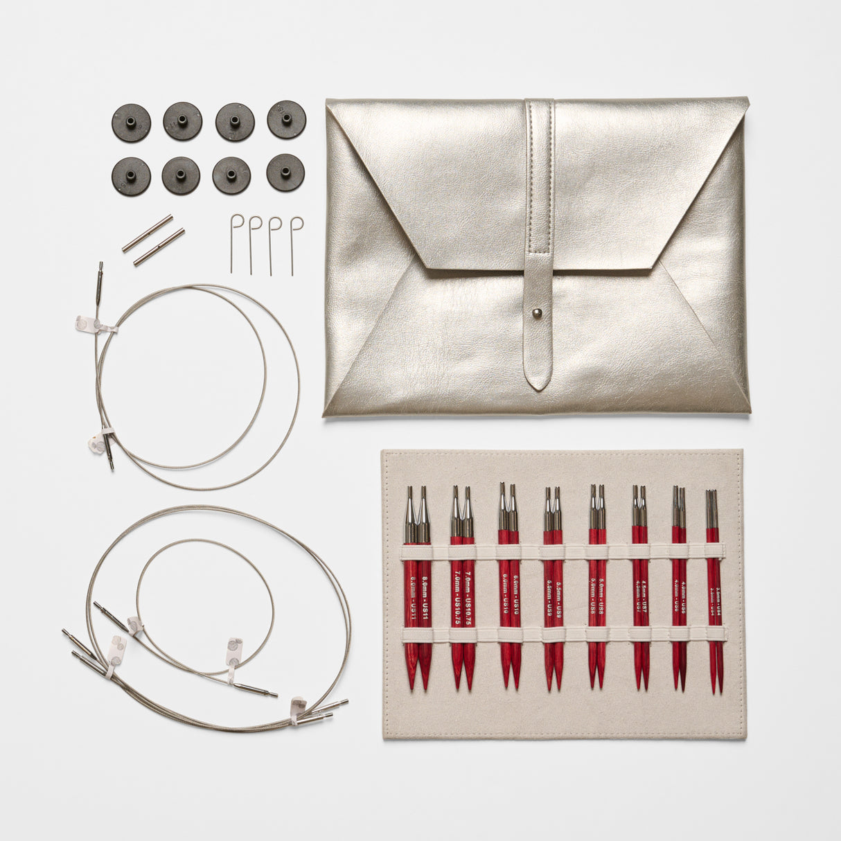 Amore Red - Zestaw wymiennych drewnianych drutów 3.50-8.00mm