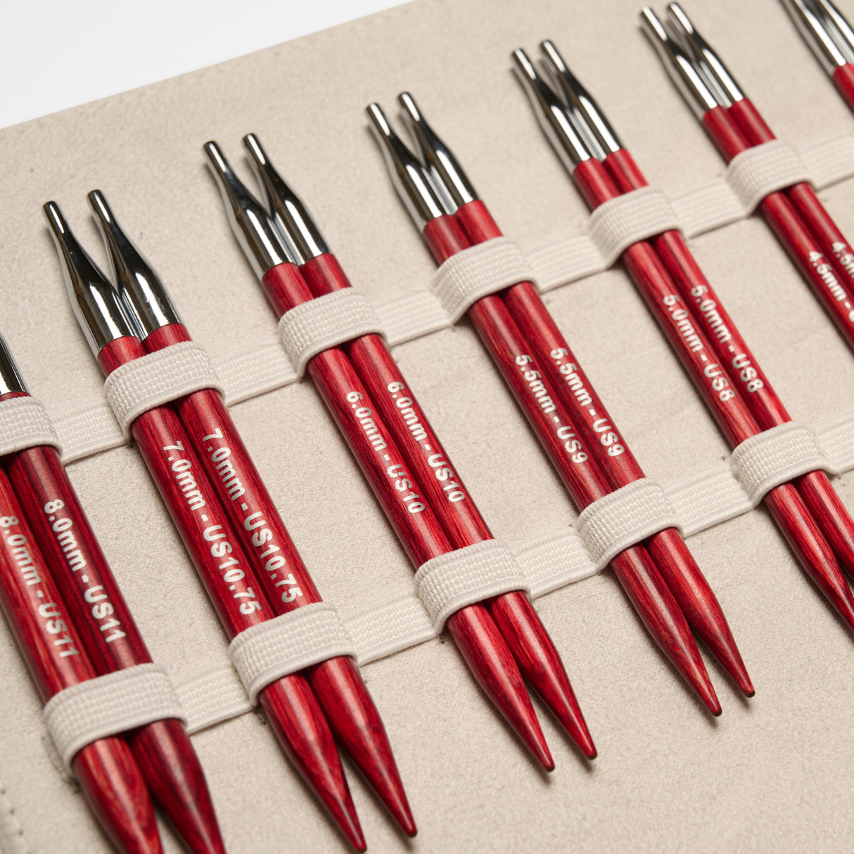 Amore Red - Zestaw wymiennych drewnianych drutów 3.50-8.00mm