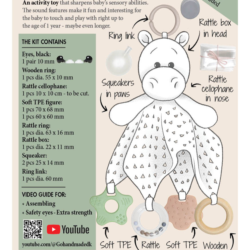 Go Handmade Sanse Kit Nusseklud Flodhest