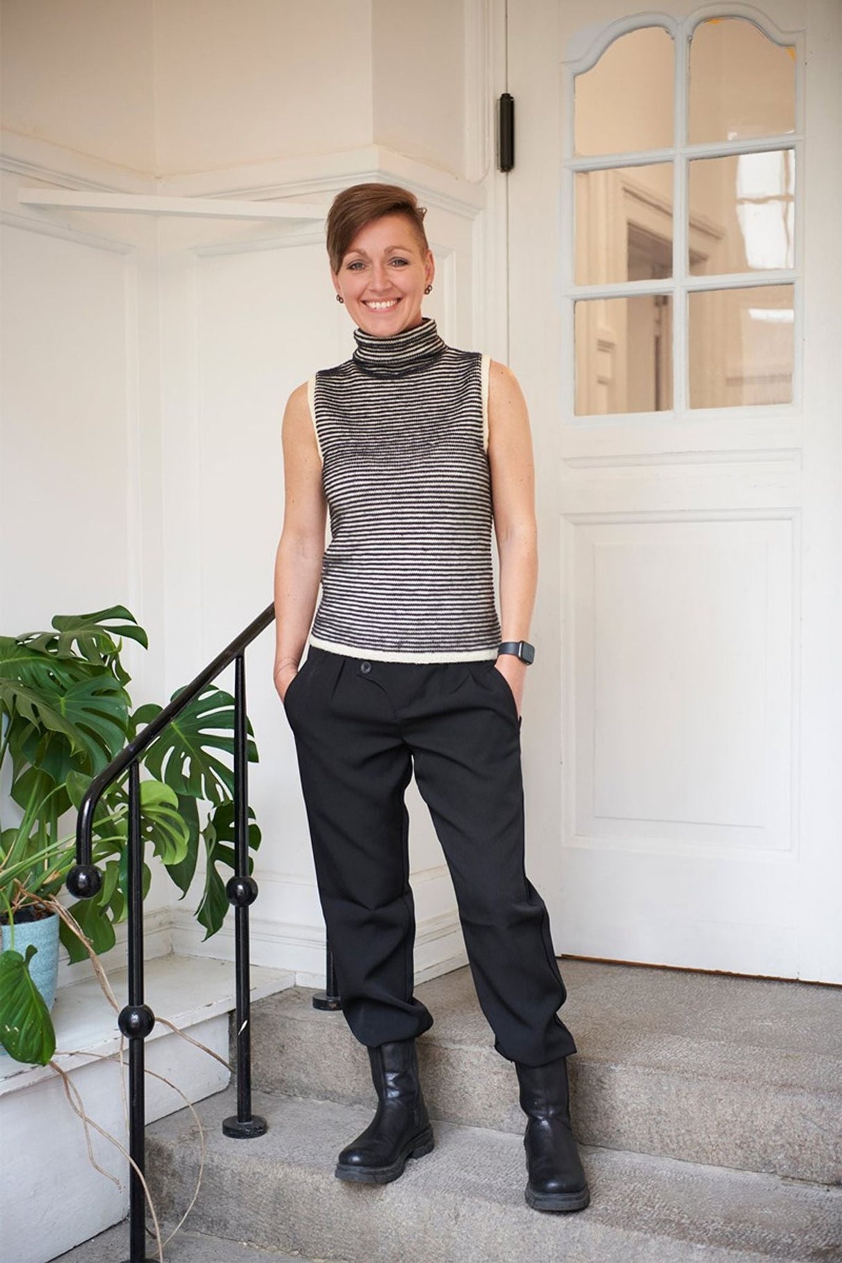 FR10 - Top z golfem w prążki