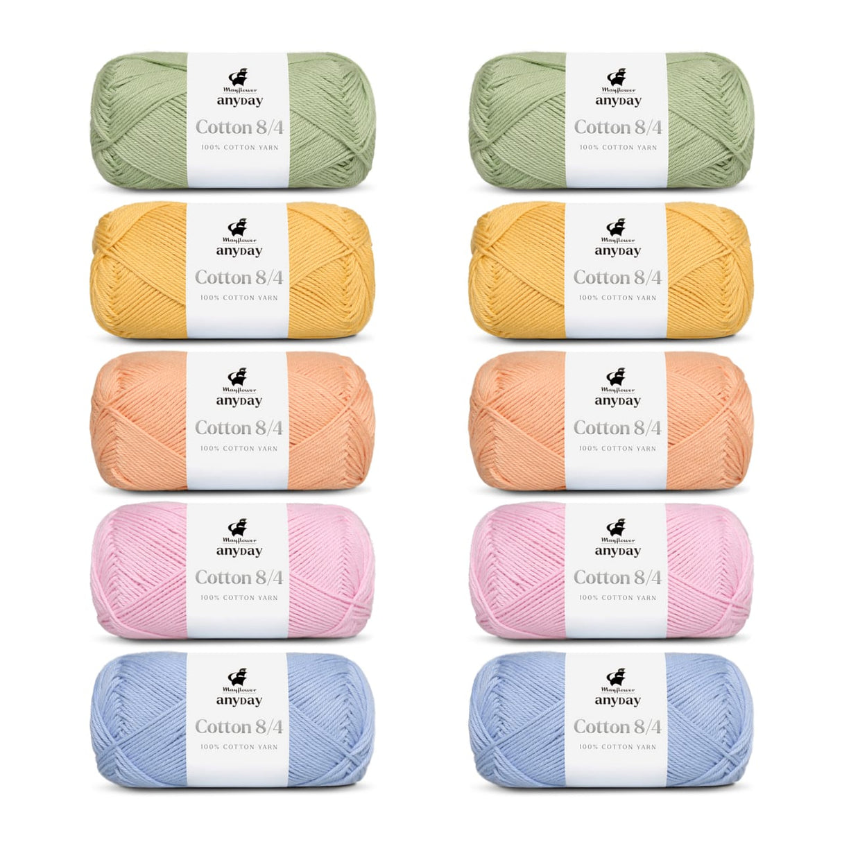 ANYDAY Cotton 8/4 Colorbag 10-sztuk/op.