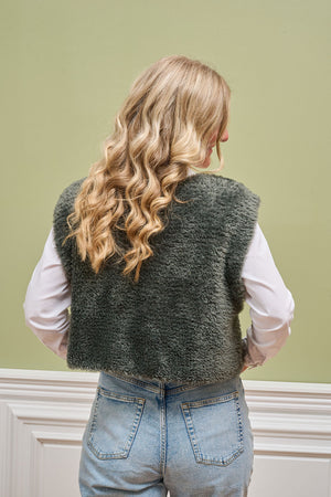 Vest i Fake Fur Opskrift