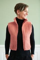 FR62 - Vest med flettet mønster